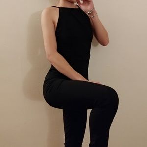 Nasty Gal Open Back Black Jumpsuit